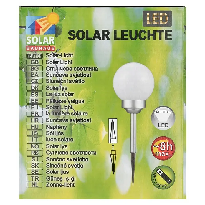 BAUHAUS Solar-Dekoleuchte Fara - Durchmesser: 15 cm, Höhe: 47,5 cm, LED - Solarleuchte mit LED-Technologie für den Außenbereich. Inklusive Batterie für stimmungsvolle Beleuchtung im Garten oder auf der Terrasse.