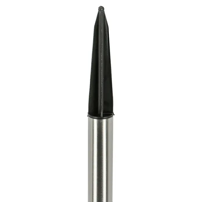 BAUHAUS Solar-Erdspieß LED - Silber, 6 lm - Metallstab mit einer spitzen, dunklen Spitze. Das Design ist schlank und modern. Ideal für den Außenbereich.