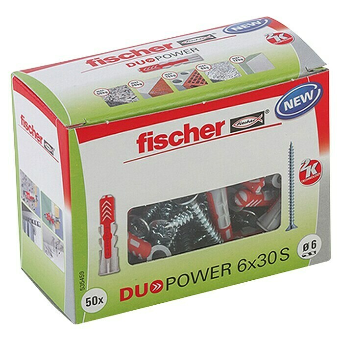 Fischer Cheville Duopower - fixations - fixations mecaniques - chevilles -  chevilles materiaux pleins - fischer cheville duopower