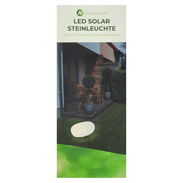 LED-Solarstein (Weiß, L x B x H: 30 x 40 x 16 cm) | BAUHAUS