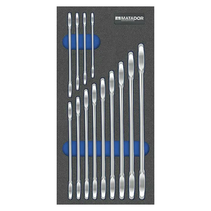Matador Tool System Doppelmaulschlüssel-Satz - Schlüsselweite: 6 mm - 32 mm - Matador Schraubendreher-Satz in einer geordneten Schaumstoffeinlage, ideal für professionelle Werkstätten und Heimwerker.