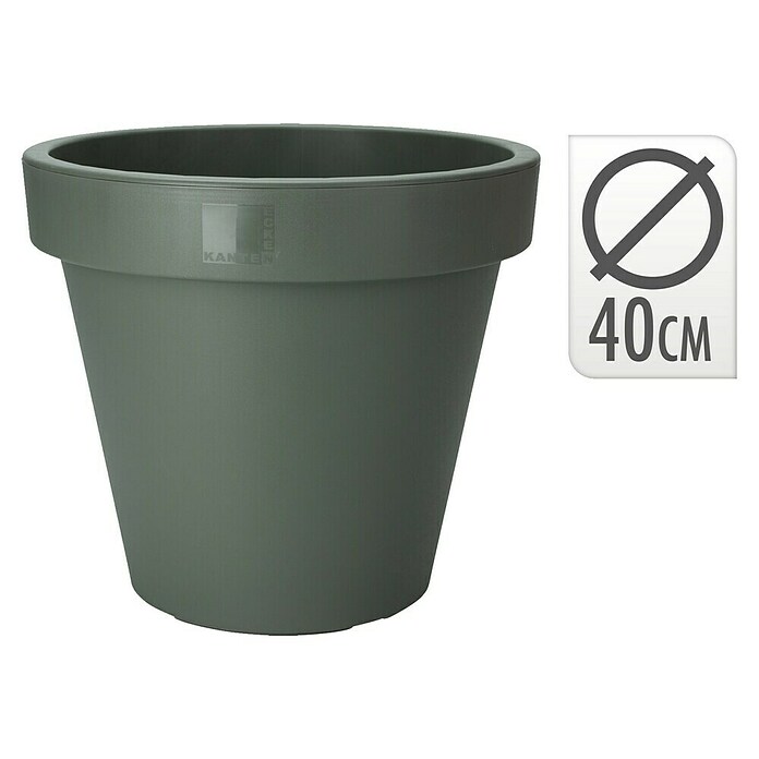 Bloempot 40 cm (Buitenmaat (Ø x h): 40 x 35 cm, Groen, Kunststof) | BAUHAUS