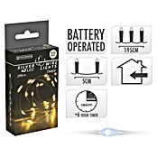 Cable con luces LED (Para interior, 195 cm, Color de luz: Blanco cálido, 40 ud., Funciona con pilas) | BAUHAUS