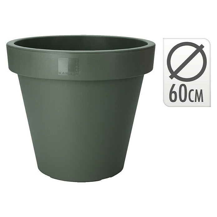 Bloempot 60 cm (Buitenmaat (Ø x h): 60 x 52 cm, Groen, Kunststof) | BAUHAUS
