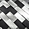 Mosaikfliese Brick 3D Mix XAM A132 (30,1 x 30,4 cm, Silber/Schwarz, Matt)