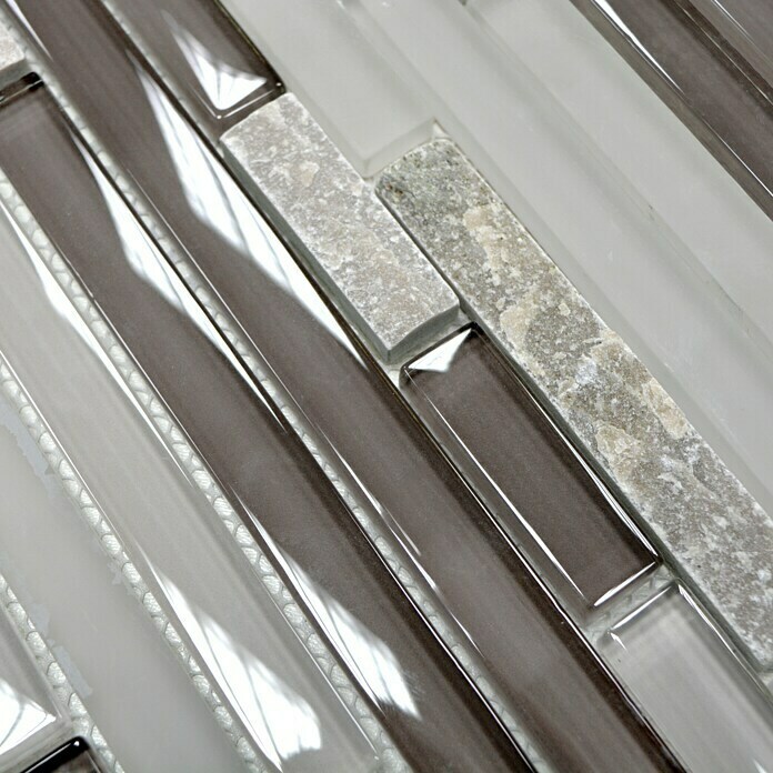 Mosaikfliese Verbund Crystal Mix XCM MV808 (30 x 30 cm, Grau, Matt)