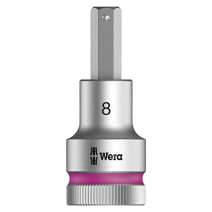 Wera Zyklop Steckschlüsseleinsatz - Innensechskantschrauben, Schlüsselweite: 8 mm, ½″ - Wera Bit-Nuss mit 8er Schlüsselweite. Ideal für Schraubarbeiten.