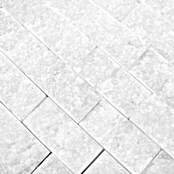 Mosaikfliese Brick Splitface X3D 41456 (30,5 x 29 cm, Weiß/Grau, Matt)