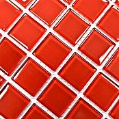 Mosaikfliese Quadrat Crystal Uni CM 4060 (32,7 x 30,2 cm, Rot, Glänzend)