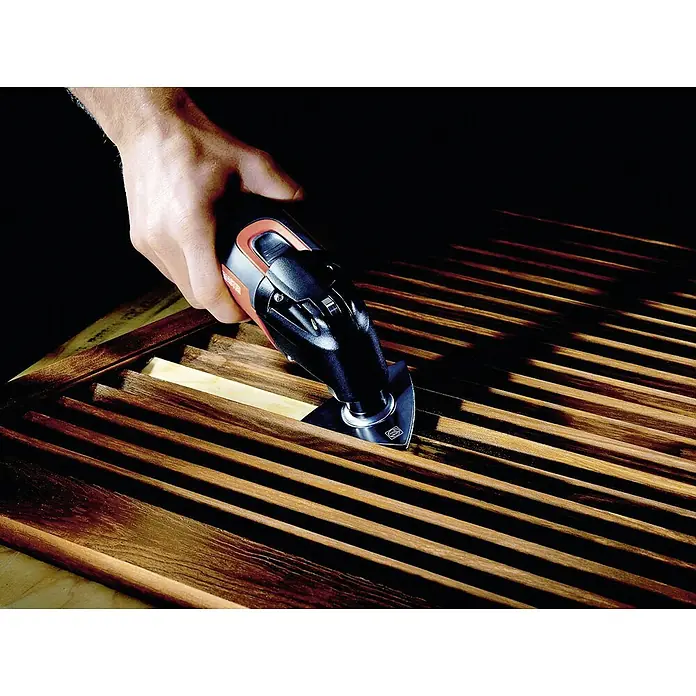 Fein Schleifblatt-Set - 50 Stk., Ungelocht - Einhand-Multifunktionswerkzeug schneidet Holzlamellen. Präzises Arbeiten mit dem Oszillierwerkzeug für feine Holzarbeiten.