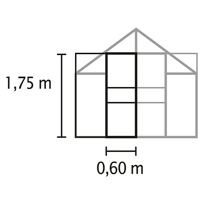 Vitavia Türerweiterung (60 x 175 cm, Anthrazit)