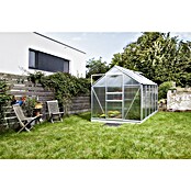 Vitavia Gewächshaus (3,21 x 1,95 x 1,97 m, Farbe: Silbergrau, Polycarbonat, 6 mm)