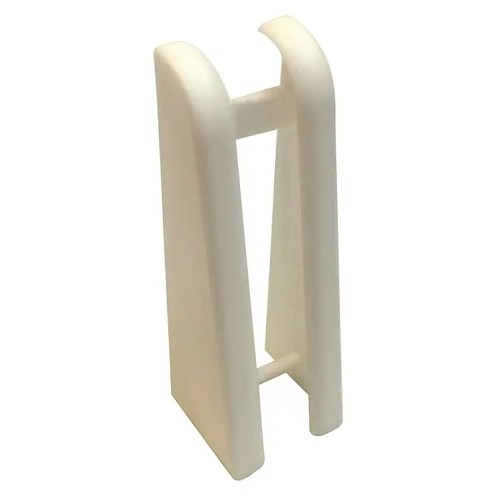 Profiles and more Endkappe FU60L - Esche Weiß, 2 Stk. - Aufnahme für die Lamellen eines Heizkörpers, aus Kunststoff, Farbe Weiß. Geeignet für Rippenheizkörper mit 25 mm dicken Lamellen.