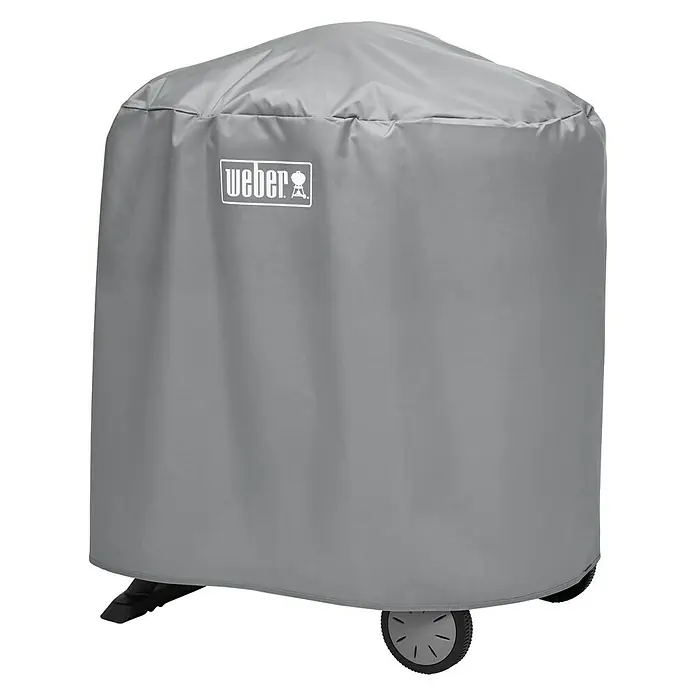 Weber Standard Grill-Schutzhülle - Passend für: Weber Q-Serie - Graue Weber Grillabdeckung schützt Ihren Grill vor Witterungseinflüssen und hält ihn sauber. Die Abdeckung ist wasserabweisend und langlebig.
