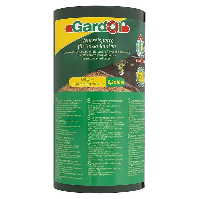 Gardol Premium Wurzelsperre - Polypropylen, 10 x 0,2 m - Gardol Wurzelsperre für Rasenkanten.
