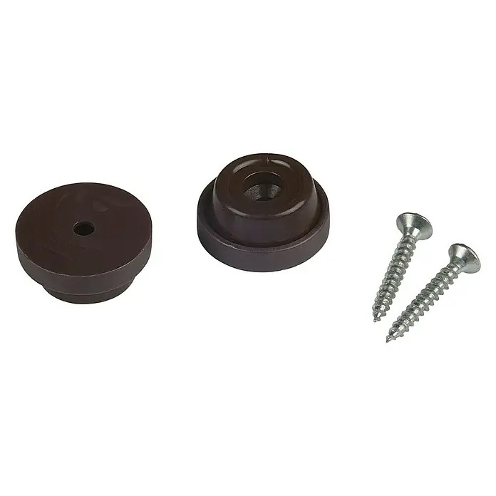 Stabilit Rutsch- & Lärmstopper - Ø x H: 24 x 10 mm, Mit Schraube, Braun - Vorderansicht