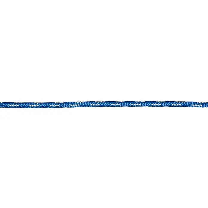 Stabilit Seil Meterware - Durchmesser: 4 mm, Kunststoff, Blau, Belastbarkeit: 37 kg - Blaues und weißes Kletterseil für sicheres Bergsteigen und anspruchsvolle Outdoor-Aktivitäten. Das Seil bietet hohe Festigkeit und Flexibilität.