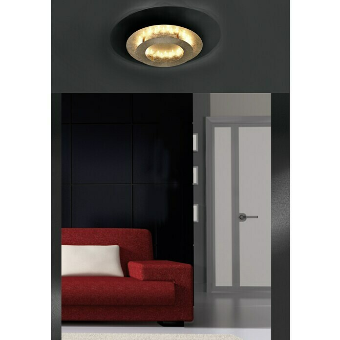 Paul Neuhaus Nevis LED-Deckenleuchte (1-flammig, 18 W, Warmweiß, Gold, Durchmesser: 40 cm)