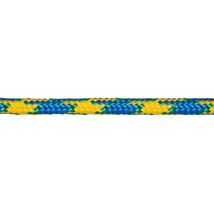 Cabo a metros (Corte a medida, Carga soportada: 125 kg, Verde/Azul/Amarillo, Diámetro: 10 mm, Polipropileno)