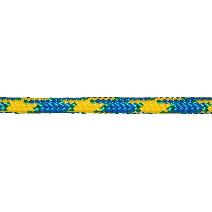 Schot MeterwareAls Zuschnitt erhältlich, Belastbarkeit: 125 kg, Grün/Blau/Gelb, Durchmesser: 10 mm, Polypropylen