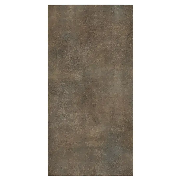 Vinylbodenmuster Sly L Titan - 280 x 160 x 7,5 mm, Fliesenoptik - Abbildung einer großen, braunen Keramikfliese mit einer unebenen, strukturierten Oberfläche. Ideal für moderne Wohnräume.