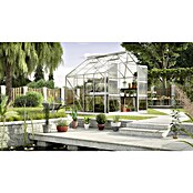 Vitavia Gewächshaus (2,58 x 2,57 x 2,46 m, Farbe: Aluminium, Einscheibensicherheitsglas (ESG), 3 mm)