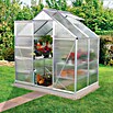 Vitavia Gewächshaus (1,31 x 1,95 x 1,97 m, Farbe: Aluminium, Polycarbonat, 6 mm)