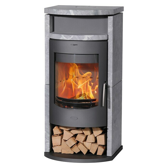 Fireplace Kaminofen Barcelona (8 kW, Raumheizvermögen: 144 m³, Verkleidung: Speckstein, Gussgrau)