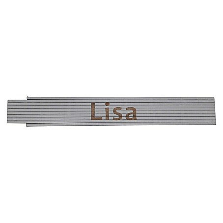 Heka Zollstock (Aufdruck: Lisa, Länge: 2 m, Weiß)