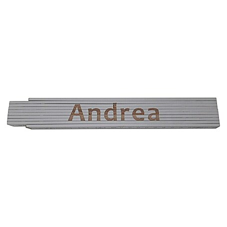 Heka Zollstock (Aufdruck: Andrea, Länge: 2 m, Weiß)
