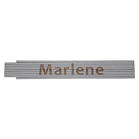 Heka Zollstock (Aufdruck: Marlene, Länge: 2 m, Weiß)