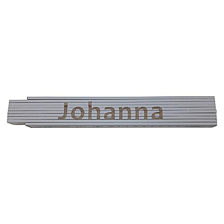 Heka Zollstock (Aufdruck: Johanna, Länge: 2 m, Weiß)