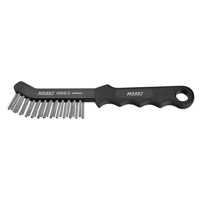 Hazet Bremssattel-Bürste 4968-2 - Anzahl Reihen: 2 Stk. - Hazet Drahtbürste 4968-2 zum Reinigen von Oberflächen. Die Bürste hat einen ergonomischen Griff für komfortablen Halt und präzises Arbeiten.