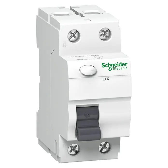 Schneider Electric FI-Schalter ID K - 25 A, Typ A, 30 mA, Polanzahl: 2 - Einphasiger Schneider Electric ID K Fehlerstrom-Schutzschalter (FI-Schalter) für den Schutz vor gefährlichen Fehlerströmen.
