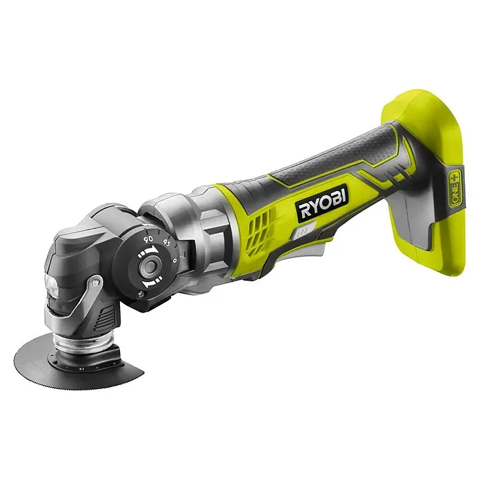 Ryobi ONE+ Maschinenpaket - Akku-Multifunktionswerkzeug R18MT-0 + gratis Starter-Kit - RYOBI Akku-Winkelschleifer mit verstellbarem Kopf für verschiedene Anwendungen. Ideal für Heimwerker und Profis, die Flexibilität benötigen.