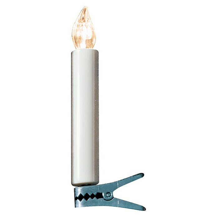 Set de velas navideñas con LED (Para interior, Número de bombillas: 30 ud., Marfil, IP20)