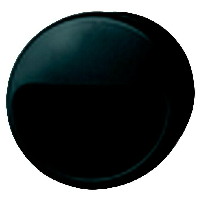 Tirador forma concha (Ø x Al: 55 x 11 mm, Plástico, Negro)