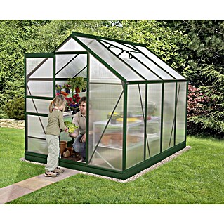 Vitavia Gewächshaus Venus 5000 (Außenmaß inkl. Dachüberstand (B x T): 195 x 257 cm, 4 mm, Smaragd)