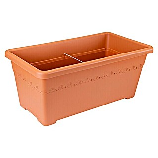 Elho Algarve Korito za rastline Terrace (Zunanje dimenzije (Do x Š x V): 78,4 x 39,7 x 33,1 cm, Plastika, Rdeče barve)
