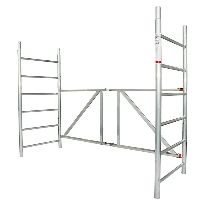 Krause ProTec XS Rahmeneinheit - Arbeitshöhe: 2,9 m, B x L: 0,7 x 2 m - Aluminium-Rollgerüst für Bauarbeiten, robust und leicht für vielseitige Einsatzmöglichkeiten auf Baustellen und bei Renovierungsarbeiten.