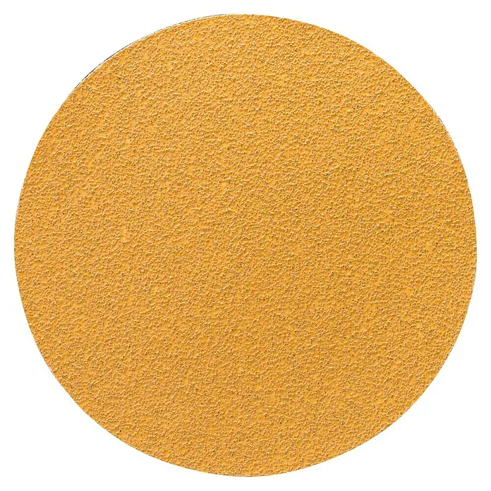 Craftomat Schleifblatt-Set - Durchmesser: 125 mm, 10 Stk., Körnung: 60 - Gelbe Schleifscheibe mit grober Oberfläche für diverse Schleifarbeiten, ideal für Holz und Metall.