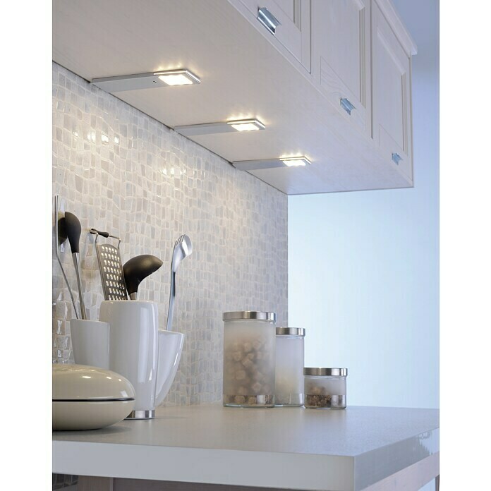 LED Unterbau Leuchte Küchen Schrank Strahler Lampe Wohn Zimmer Licht Leiste  weiß