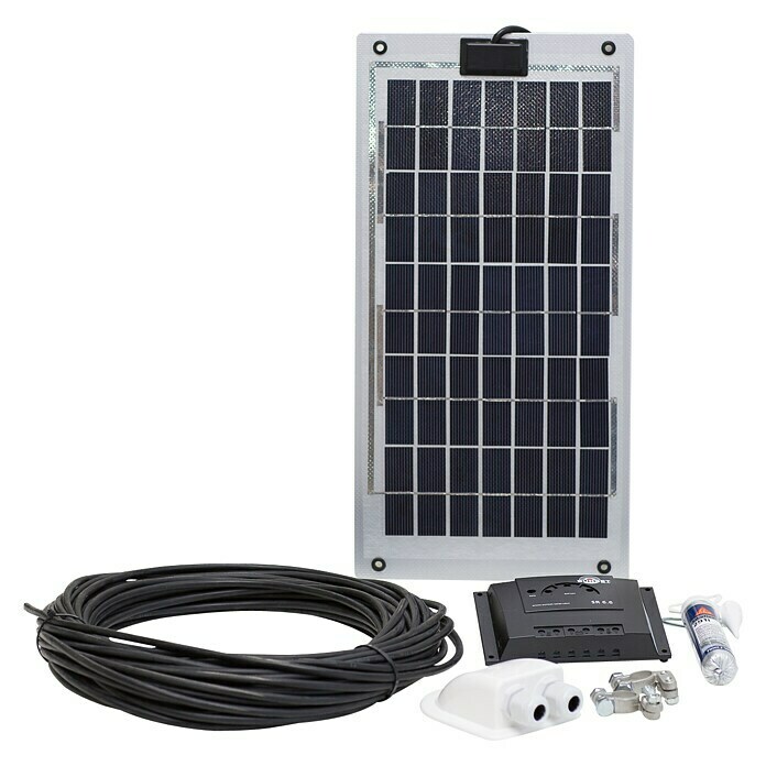 Sunset Solar-Strom-Set LaminatGeeignet für: 12 V/24 V Systeme, Nennleistung: 10 W, Für Booten, Yachten und Wohnmobilen Front View