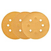 Craftomat Juego de hojas de lija (Diámetro: 125 mm, 6 uds., Perforado)