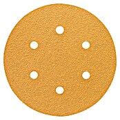 Craftomat Hoja de lija (Diámetro: 150 mm, Granulación: 60, Perforado)