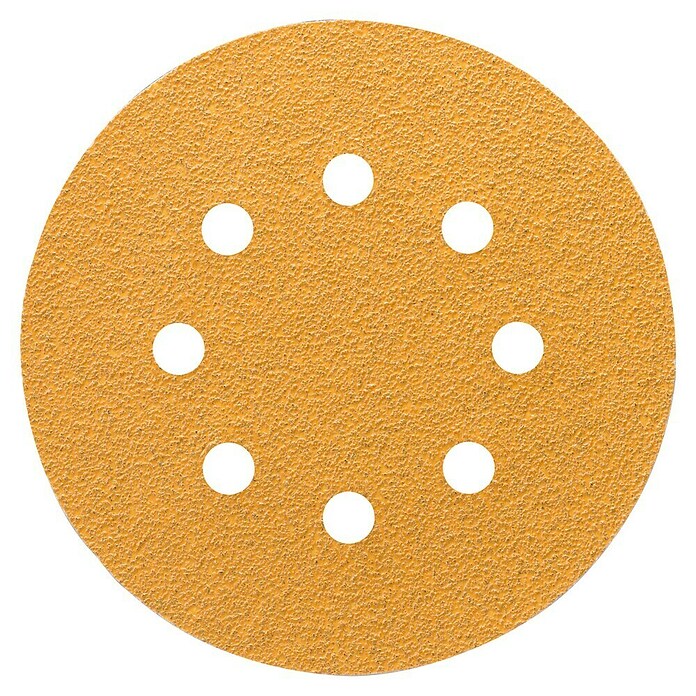 Craftomat Hoja de lija (Diámetro: 125 mm, Granulación: 60, Perforado)
