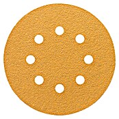 Craftomat Hoja de lija (Diámetro: 125 mm, Granulación: 60, Perforado)