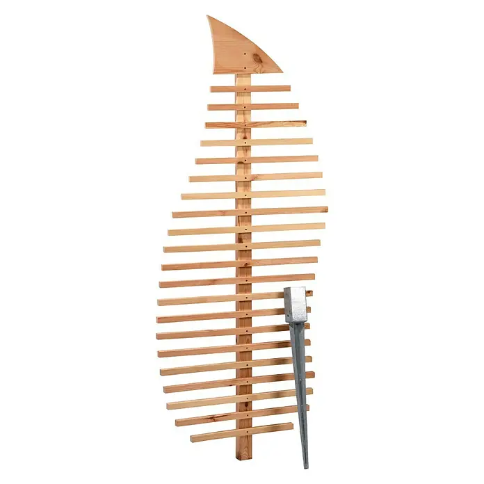 Dobar Rankhilfe Fraxinus - B x H: 76 x 186 cm, Hellbraun - Dekorative Pflanzstütze aus Holz, ideal für Gartenpflanzen. Bietet Rankhilfe und Struktur für Kletterpflanzen im Außenbereich.
