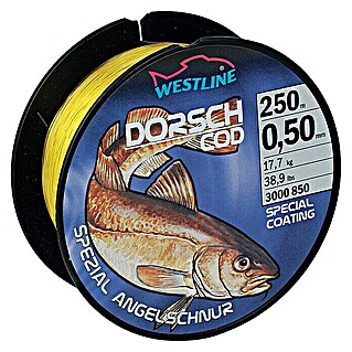 Westline Zielfischschnur (Zielfisch: Dorsch, Ø x L: 0,5 mm x 250 m, Tragkraft: 14,2 kg, Gelb Fluo)