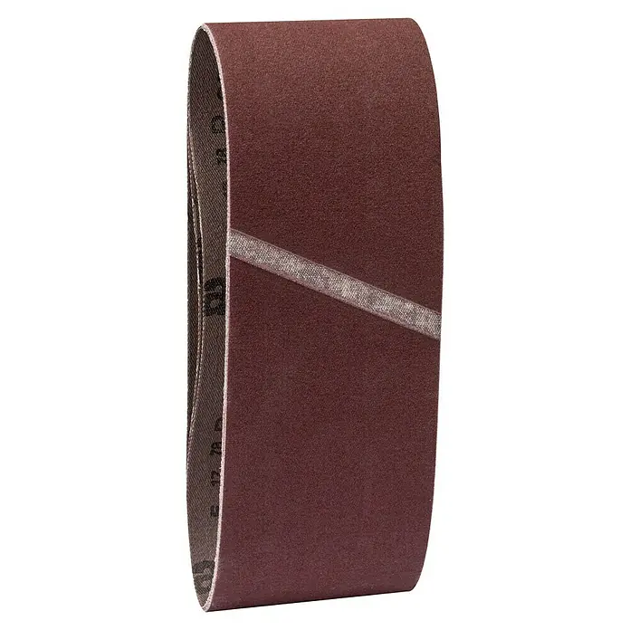 Craftomat Lija de banda - L x An: 457 x 75 mm, Grano: 220, 3 ud. - Primer plano de una banda de lija, una herramienta esencial para alisar superficies en proyectos de carpintería y metalurgia.
